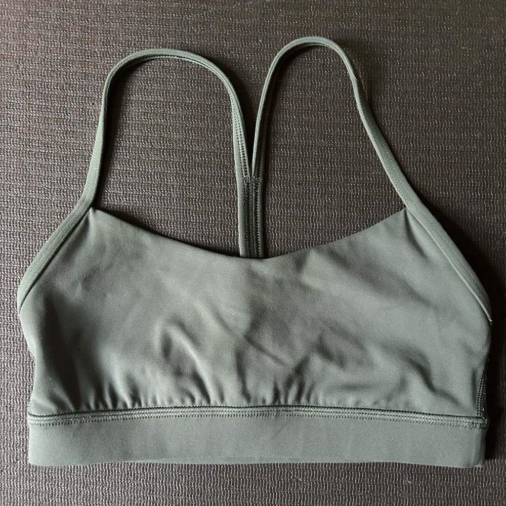 Lululemon Flow Y Sports Bra Dark Forest Size 4